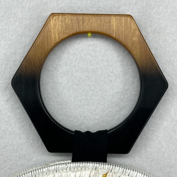 EUGENIA KIM Bag Luna Clutch Rainbow Straw Bracelet Handbag Yellow - Picture 5 of 10